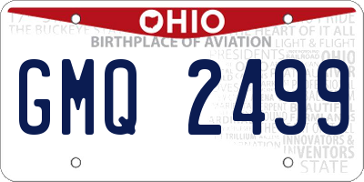 OH license plate GMQ2499