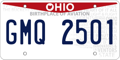 OH license plate GMQ2501