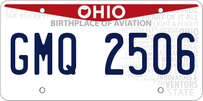 OH license plate GMQ2506