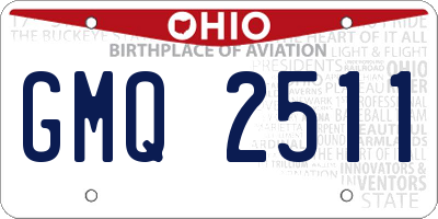 OH license plate GMQ2511