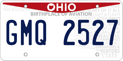 OH license plate GMQ2527