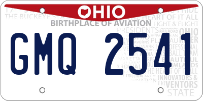 OH license plate GMQ2541