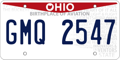 OH license plate GMQ2547