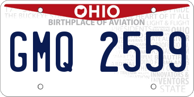 OH license plate GMQ2559