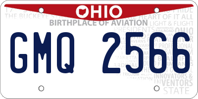 OH license plate GMQ2566