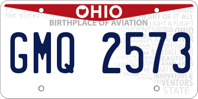 OH license plate GMQ2573