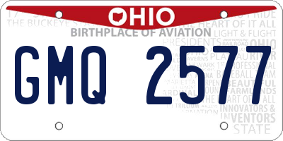 OH license plate GMQ2577
