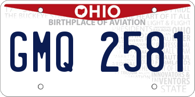 OH license plate GMQ2581