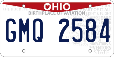 OH license plate GMQ2584