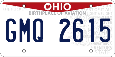 OH license plate GMQ2615