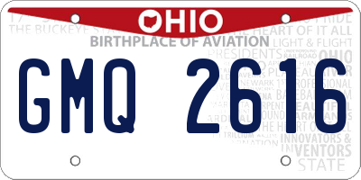 OH license plate GMQ2616