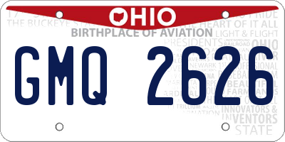 OH license plate GMQ2626