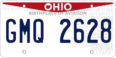 OH license plate GMQ2628