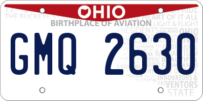 OH license plate GMQ2630