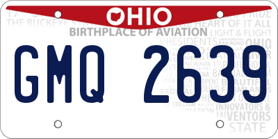 OH license plate GMQ2639