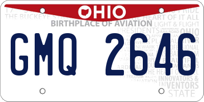 OH license plate GMQ2646
