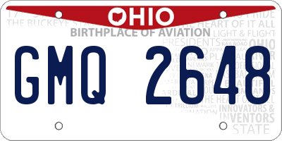 OH license plate GMQ2648