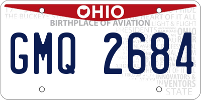 OH license plate GMQ2684