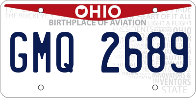 OH license plate GMQ2689