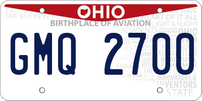OH license plate GMQ2700