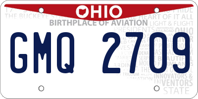OH license plate GMQ2709