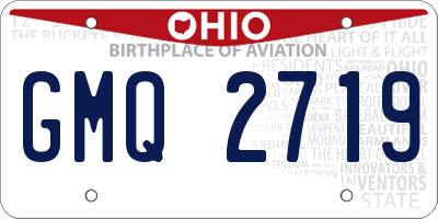 OH license plate GMQ2719