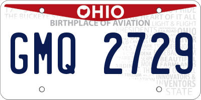 OH license plate GMQ2729