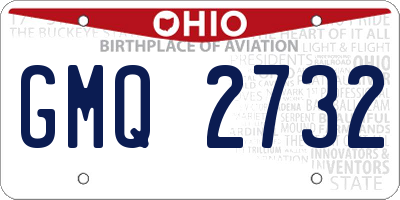 OH license plate GMQ2732