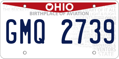 OH license plate GMQ2739