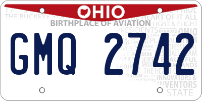 OH license plate GMQ2742