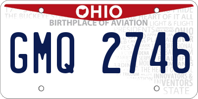 OH license plate GMQ2746