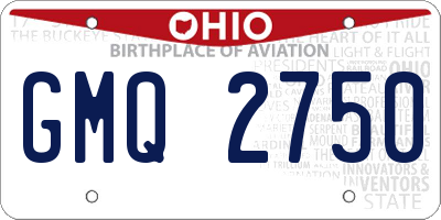 OH license plate GMQ2750