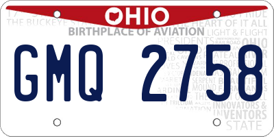 OH license plate GMQ2758