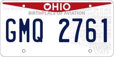 OH license plate GMQ2761