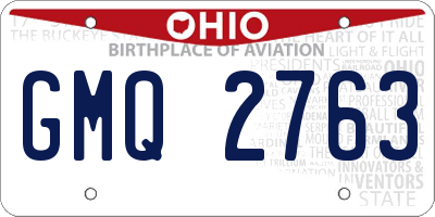OH license plate GMQ2763