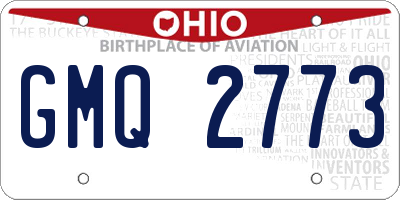 OH license plate GMQ2773