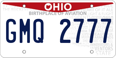 OH license plate GMQ2777