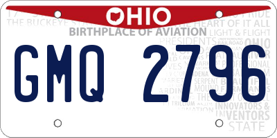 OH license plate GMQ2796