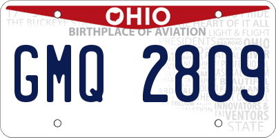 OH license plate GMQ2809