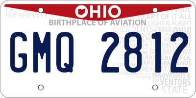 OH license plate GMQ2812