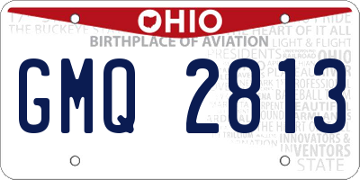 OH license plate GMQ2813