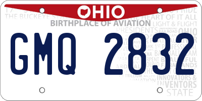 OH license plate GMQ2832