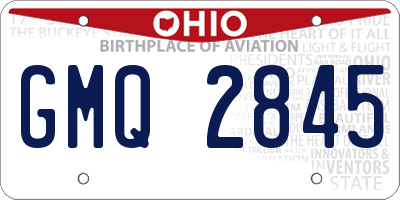 OH license plate GMQ2845