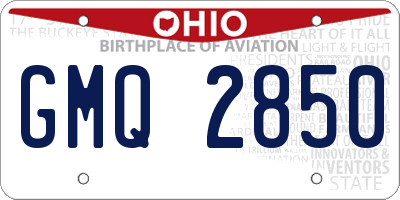 OH license plate GMQ2850