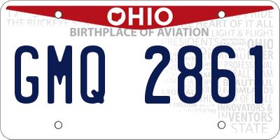 OH license plate GMQ2861