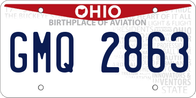 OH license plate GMQ2863