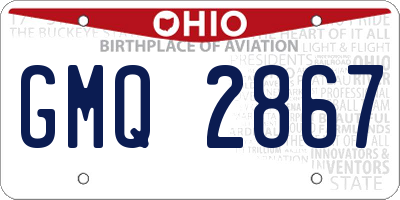 OH license plate GMQ2867