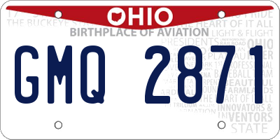 OH license plate GMQ2871