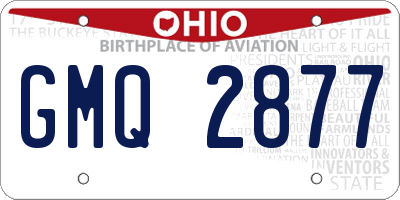 OH license plate GMQ2877