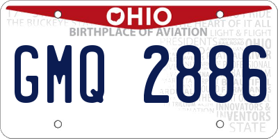 OH license plate GMQ2886